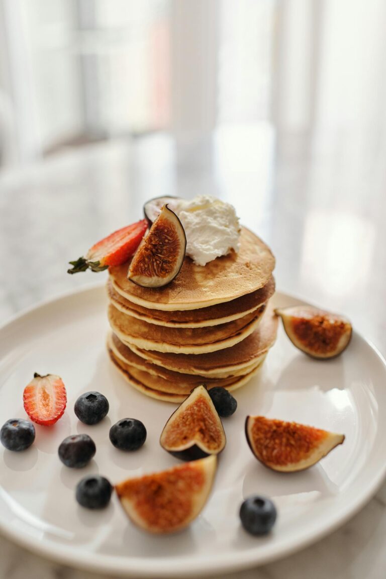Delicious Pancakes with Figs